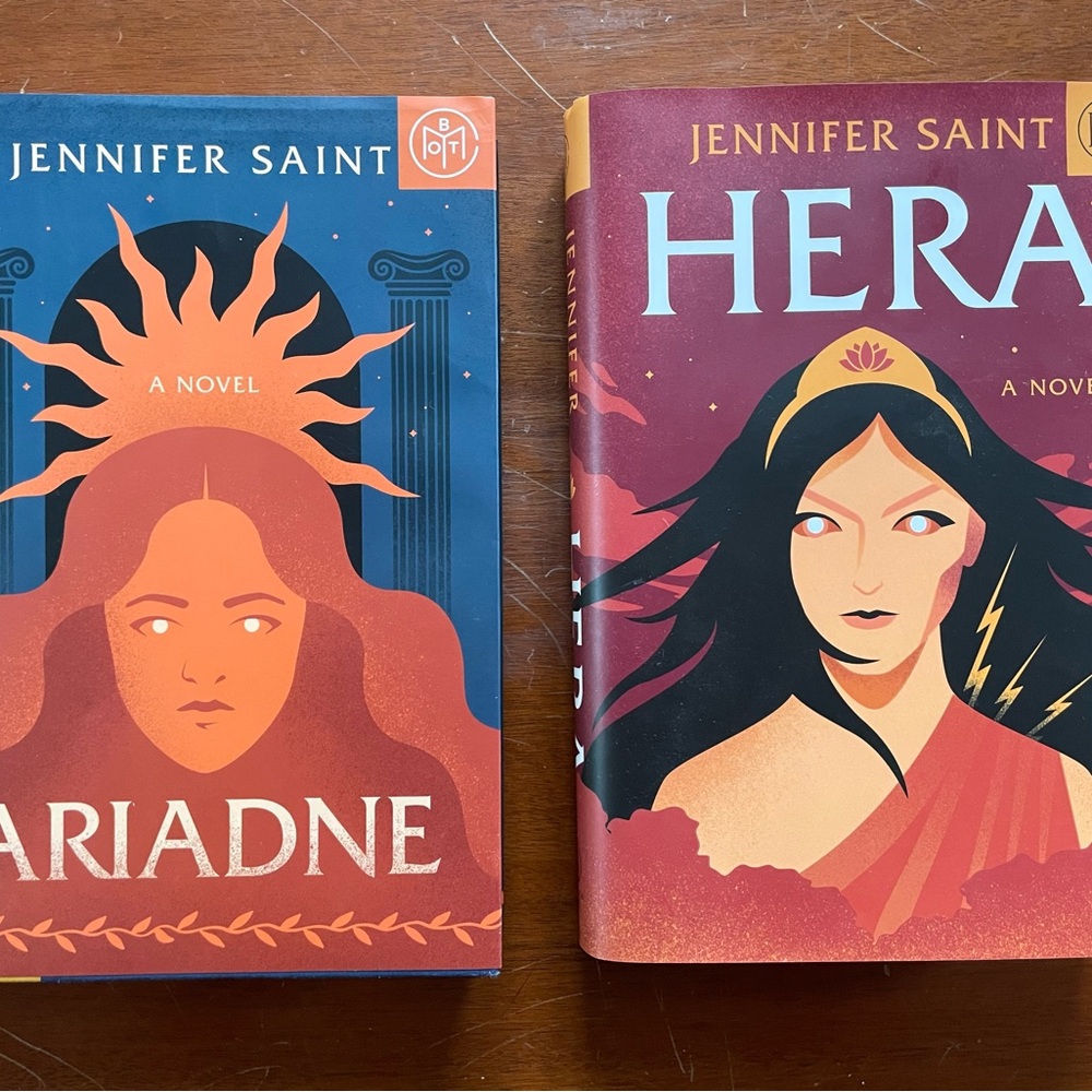 Two Books: “Ariadne” and “Hera” by Jennifer Saint, Greek Mythology, Fiction